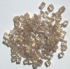 10 grams of 4x4mm Colorlined Metallic Gold Miyuki Cubes